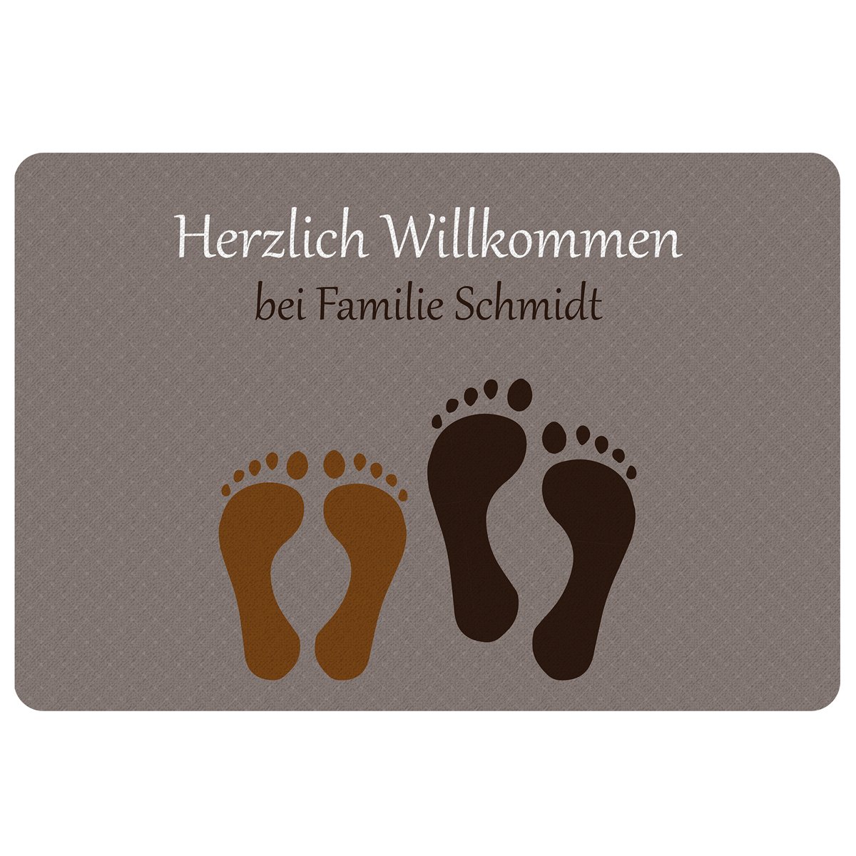 Fußmatte - Fußabdruck mit Familiennamen