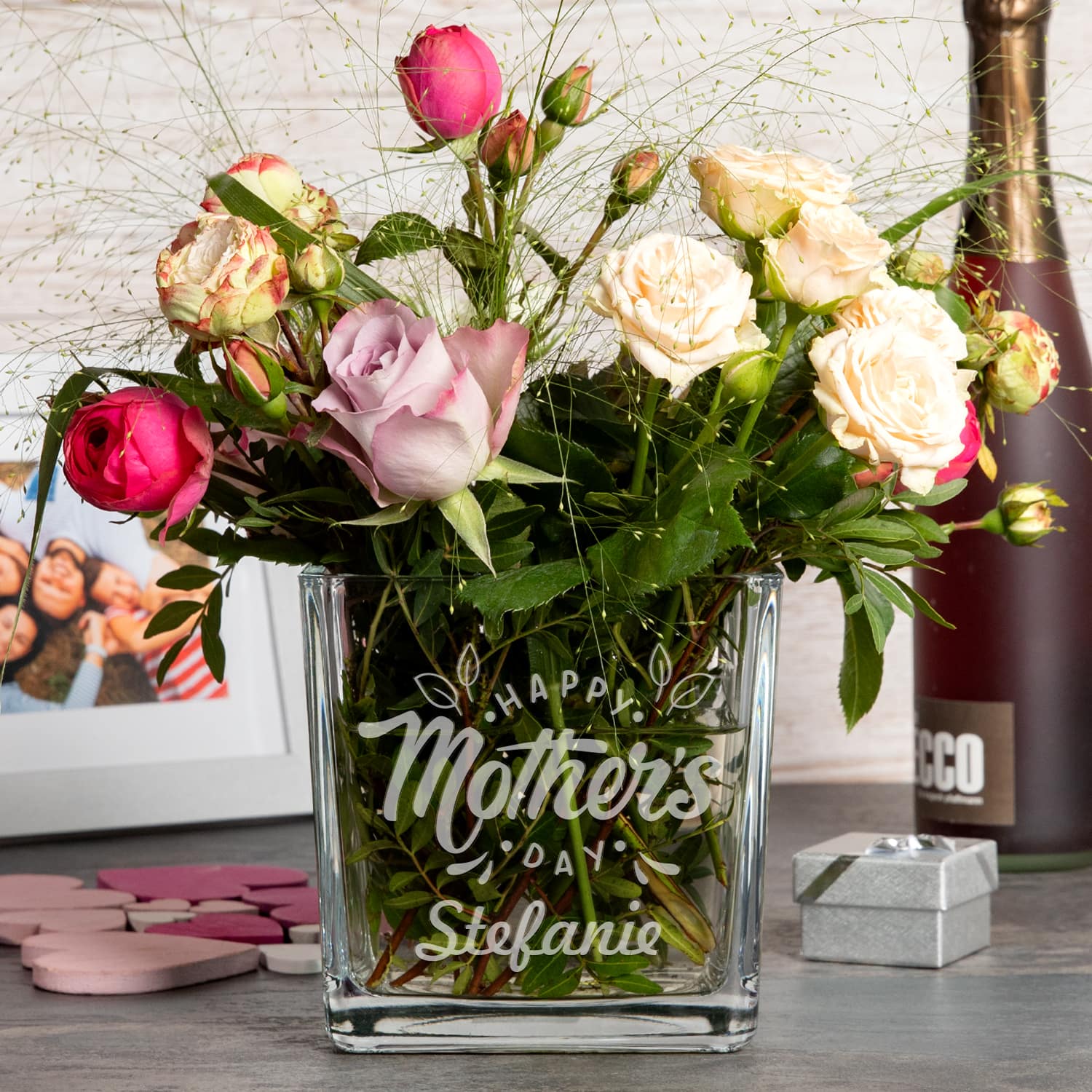 Blumenvase für Mama mit Personalisierung
