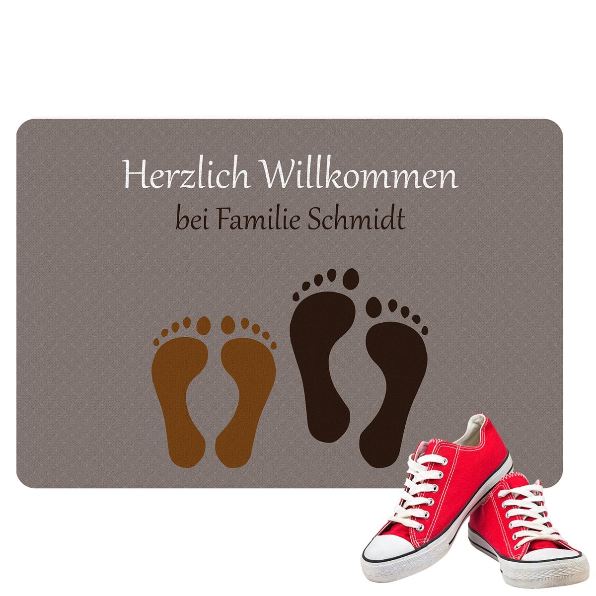 Fußmatte - Fußabdruck mit Familiennamen