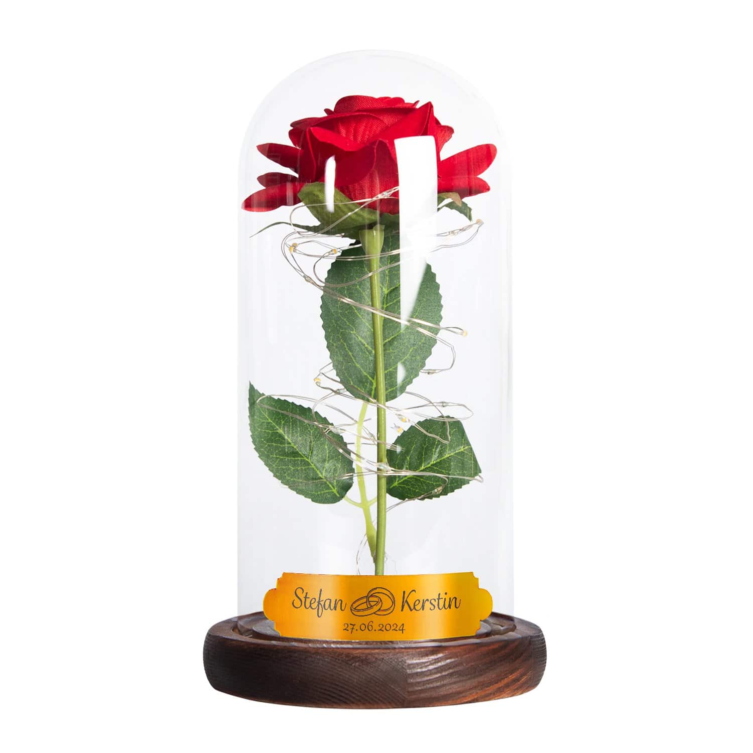 Ewige Rose im Glas zur Hochzeit