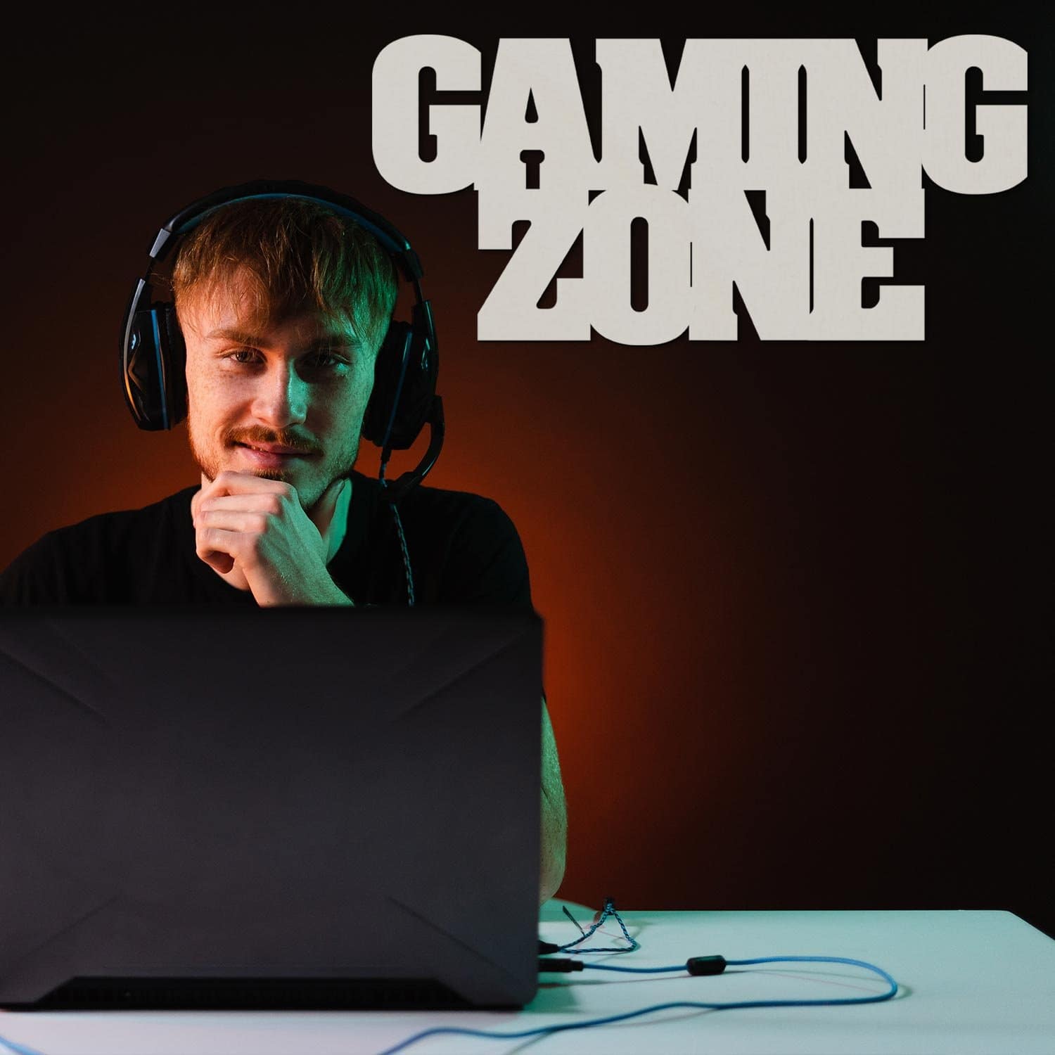Farbwechsel LED Gaming Zone - Wanddeko