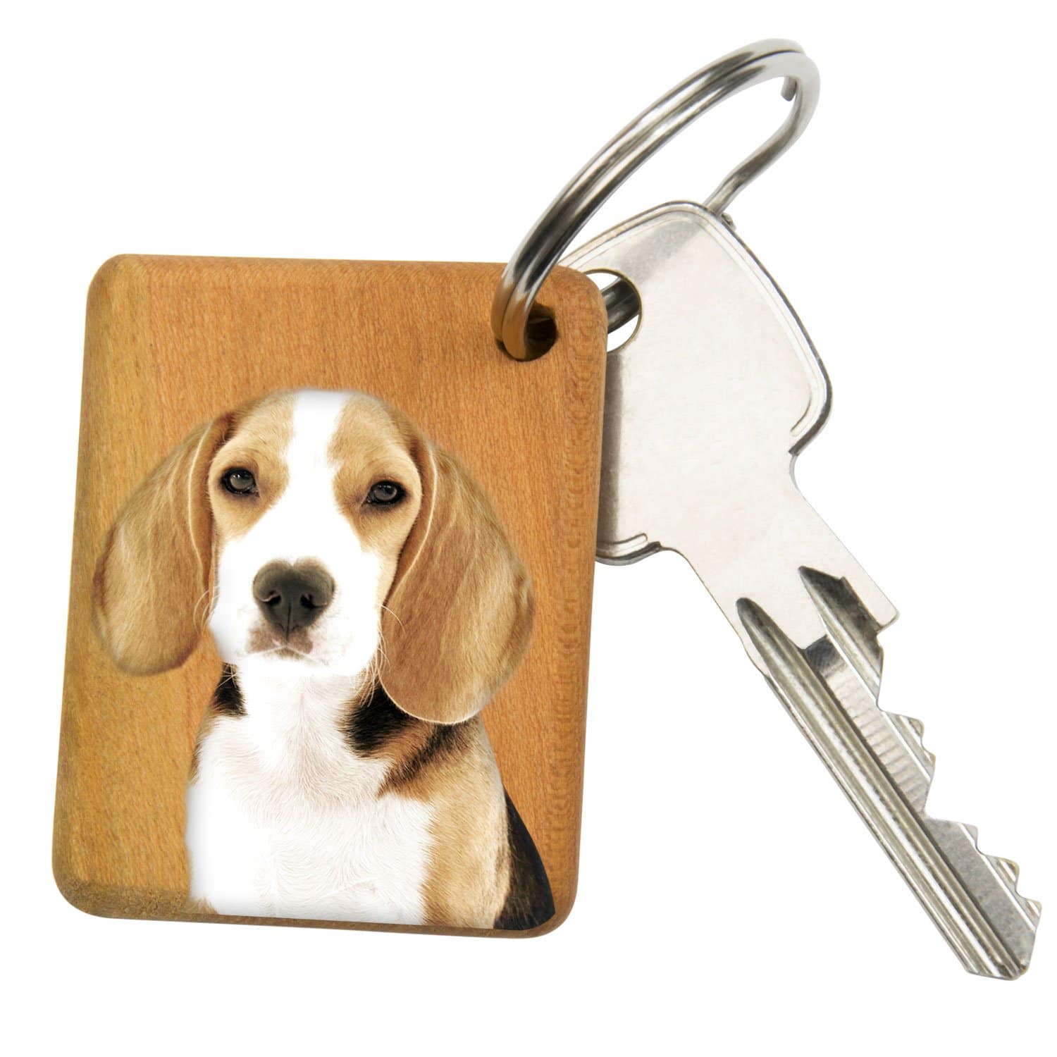 Holz Schlüsselanhänger Hund mit Foto