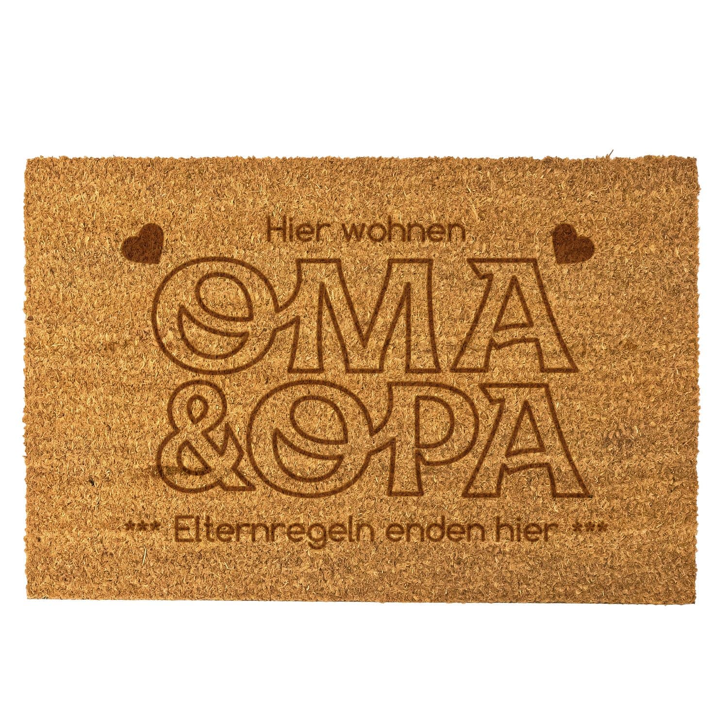 Kokos Fußmatte - Oma und Opa - Elternregeln enden hier