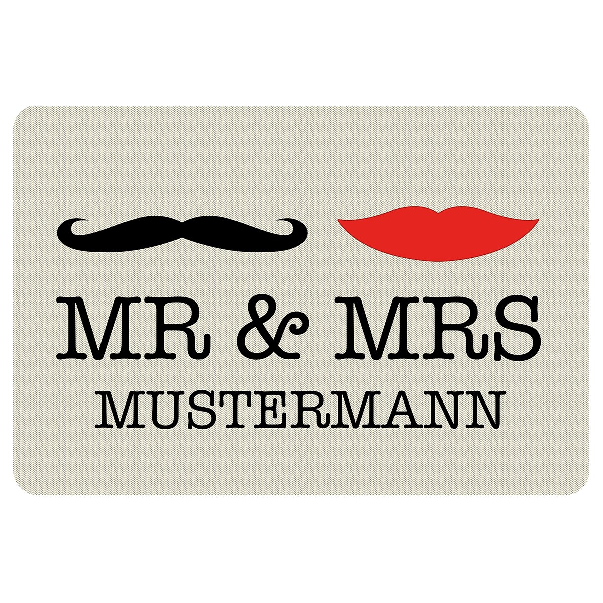 Fußmatte Mr & Mrs mit Familien-Namen