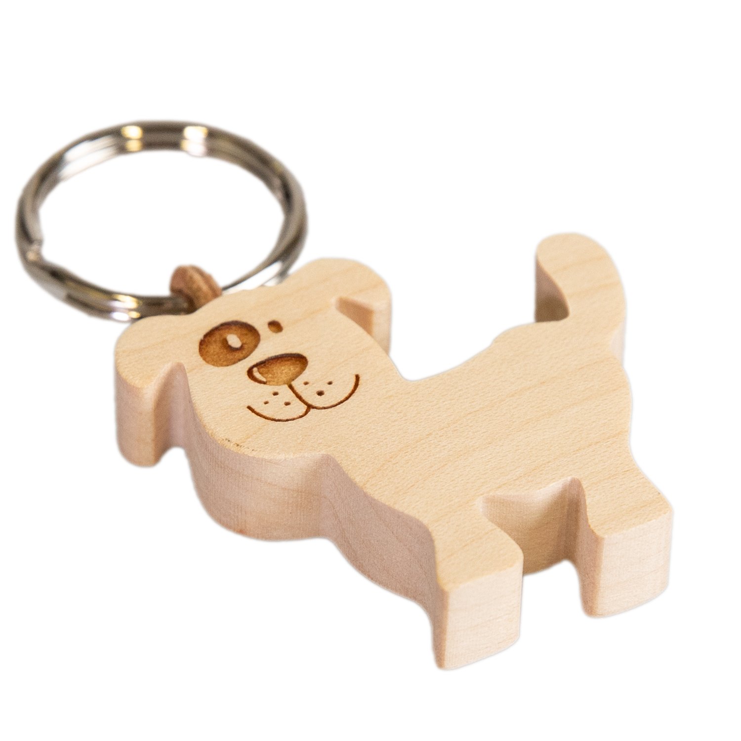 Holz-Schlüsselanhänger - Tiere mit Personalisierung